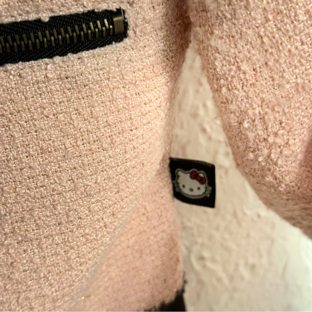 Hello Kitty Cropped Embroidered Jacket Blush Szm - image 5